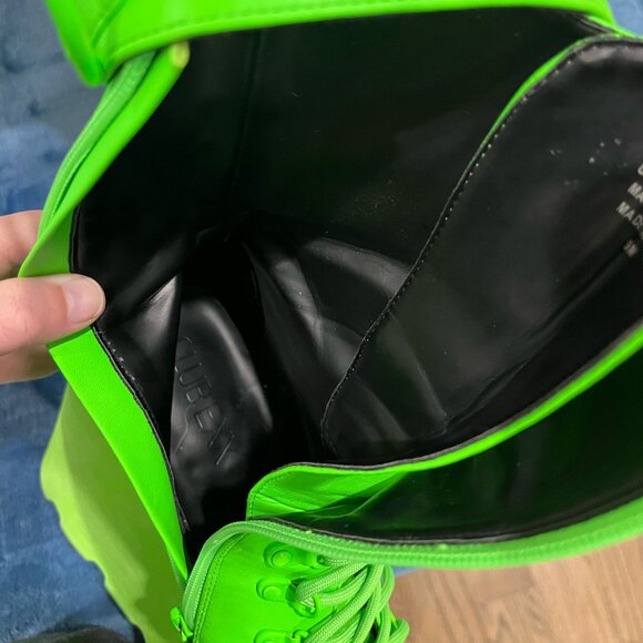 Dolls Kill X Club Exx Neon Green Platform Boots - Picture 5 of 7